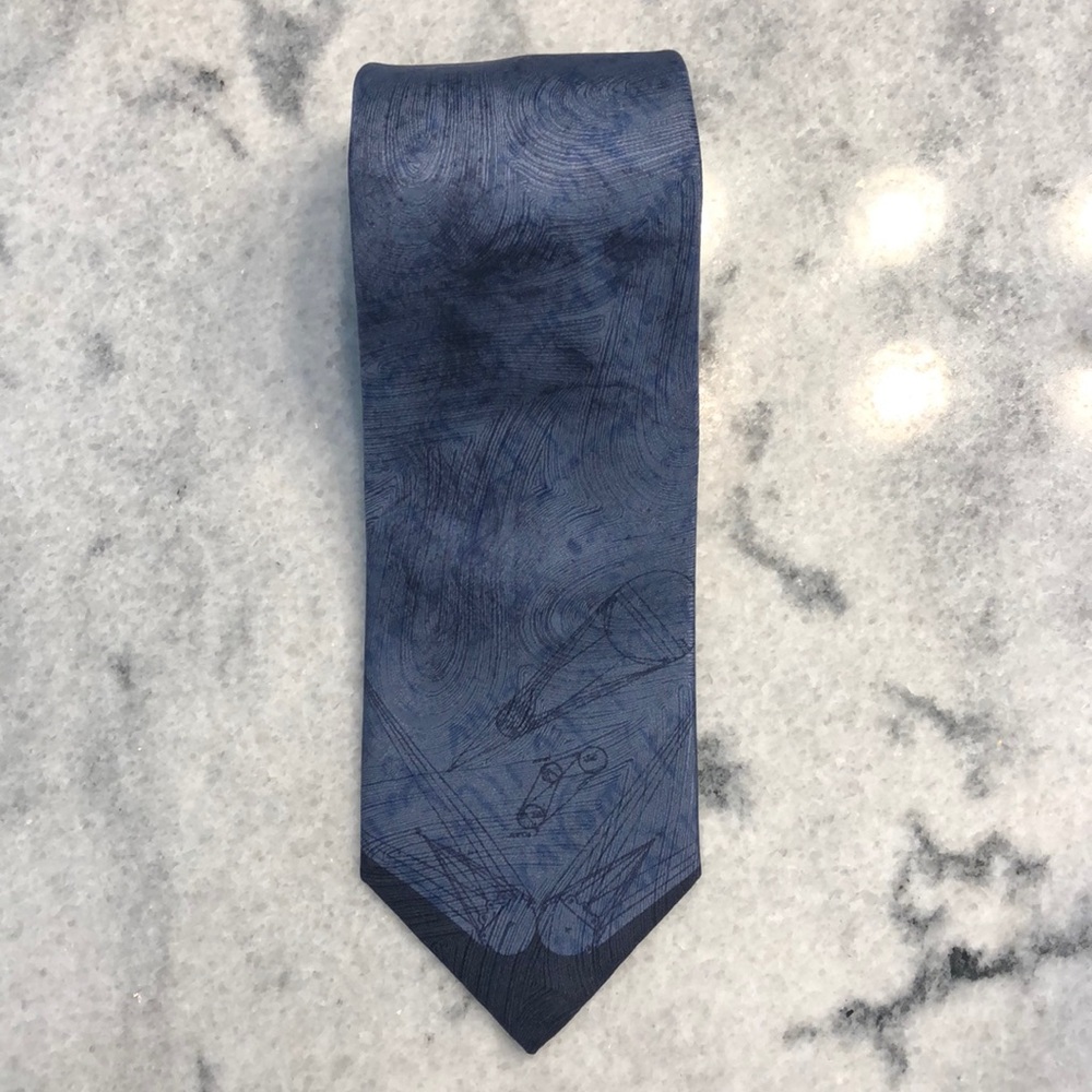 Pierangelo Masciadri Luxury Blue Silk Tie